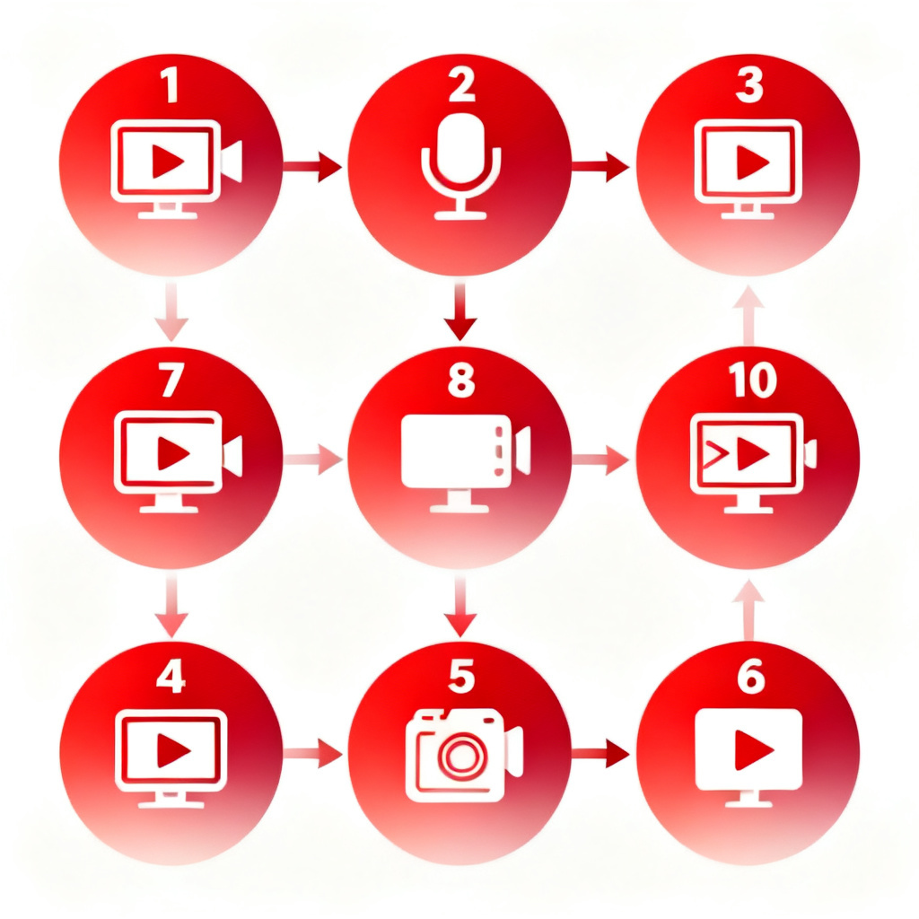 YouTube涨粉操作指南流程图